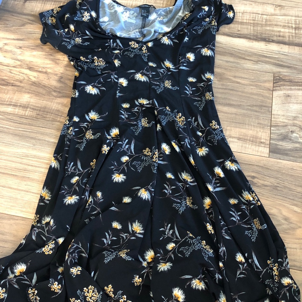 Black floral dress from Forever 21